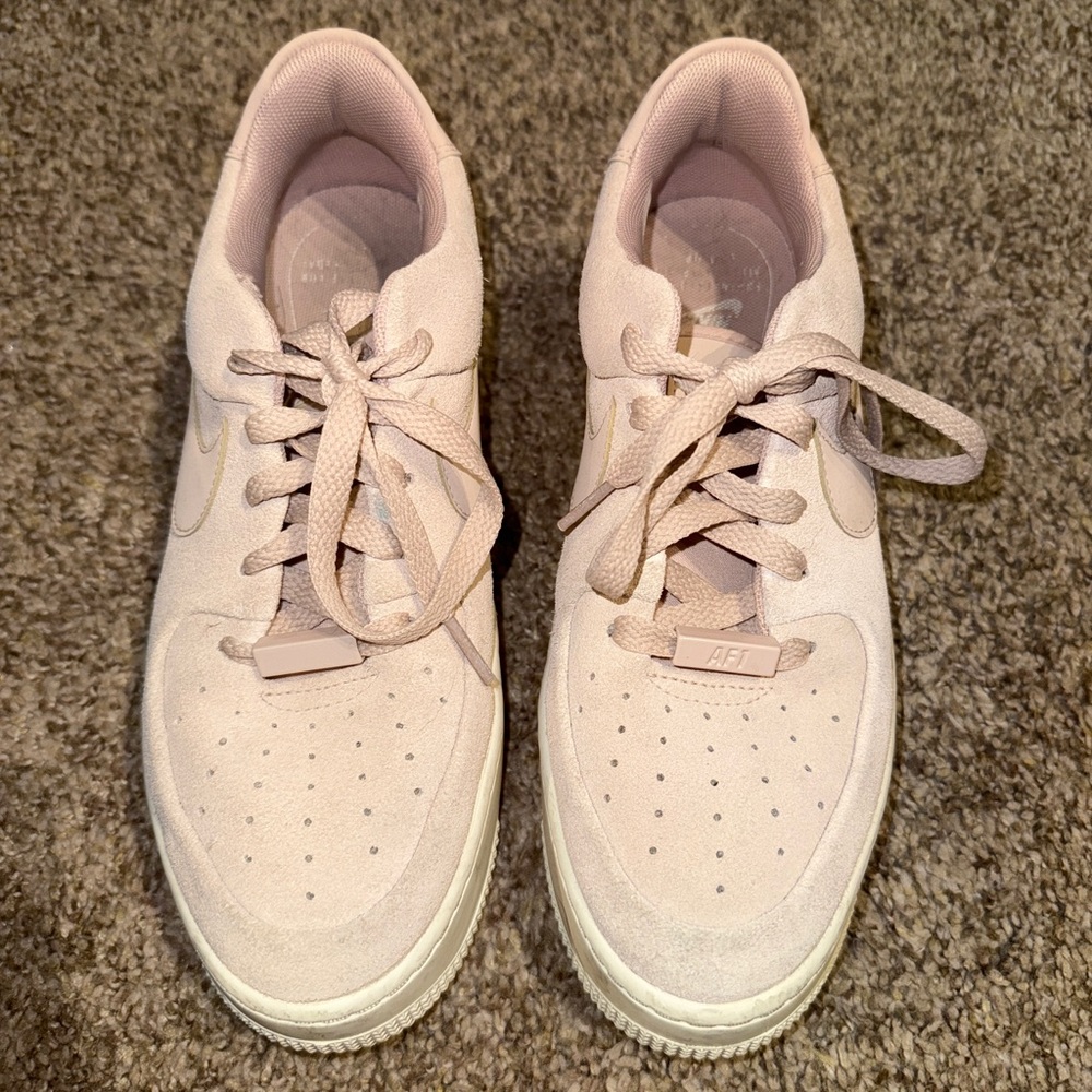 Nike Blush Pink Lace-Up Sneakers